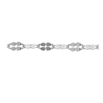 Catena forzatina in argento a metri, A 040 QDF 2,5 mm