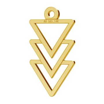 Gold triangle pendant, gold 14K, LKZ-00434 - 0,30*Gold AU 585, 14K