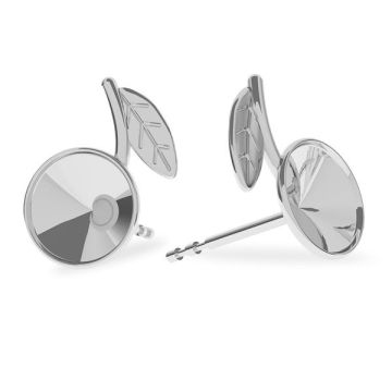 Cherries earring Rivoli base, sterling silver 925, ODL-00355 KLS (1122 SS 29) L+R*PT - Platinum Plated