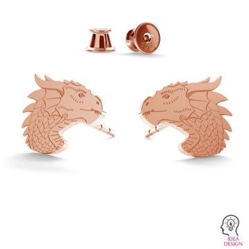 Dragon earrings, sterling silver 925, LK-0911 KLS - 0,50