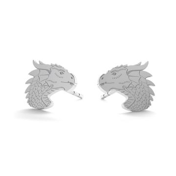 Dragon earrings, sterling silver 925, LK-0911 KLS - 0,50*PT - Platinum Plated