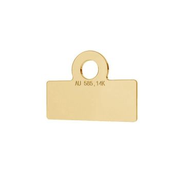 Hallmark tag rectangle*gold 585 14K*Gold AU 585, 14K