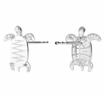 Turtle earrings Swarovski base, sterling silver, ODL-00368 KLS (2602 MM 8,0X 5,5)