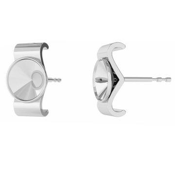 Earring base Swarovski, sterling silver 925, ODL-00370 KLS (1122 SS 29)*PT - Platinum Plated