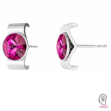 Earring base Swarovski, sterling silver 925, ODL-00370 KLS (1122 SS 29)