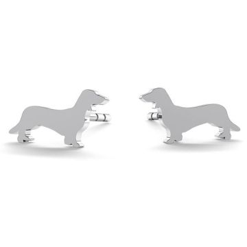 Dog earrings, sterling silver 925, LK-0615 KLS - 0,50 (L+R)