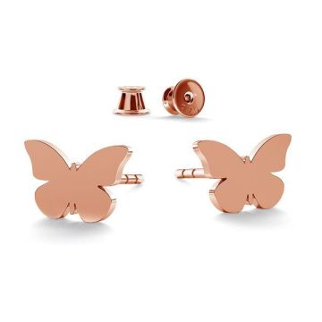 Butterfly earrings, sterling silver 925, LK-0615 KLS - 0,50