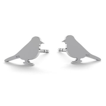 Nightingale earrings, sterling silver 925, KLS LK-0615 - 0,50 6,5x10,5 mm (L+R)*PT - Platinum Plated