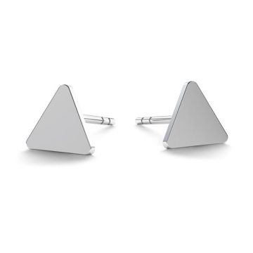 Triangle earrings, sterling silver 925, LK-0617 KLS - 0,50