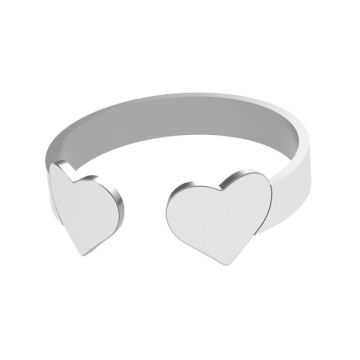 Heart ring, sterling silver 925, LK-1404 - 0,80