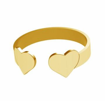 Heart ring, sterling silver 925, LK-1404 - 0,80*24K - Gold Plated - 0,4 µm