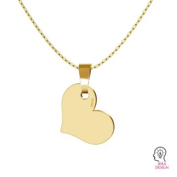 Heart tag pendant gold 14K, LKZ-00573 - 0,30*Gold AU 585, 14K