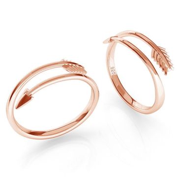 Arrow ring, sterling silver, ODL-00451*18K - Rose Gold Plated - 0,4 µm