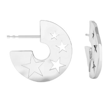 Star earring, sterling silver 925, ODL-00430 KLS