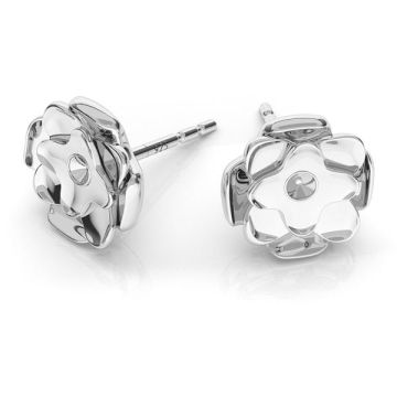 Rose earrings Swarovski base, sterling silver 925, ODL-00009 KLS (1088 PP 16)