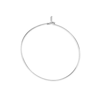 Wire beading hoops 30mm, sterling silver, BZ 12 0,8x27,9 mm