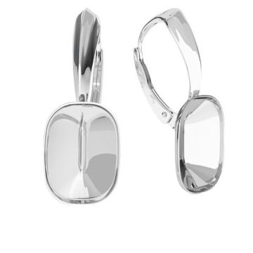 Sterling silver earrings Cushion Fancy Stone base, OKSV 4565 MM 14,0X 10,0 BA 1