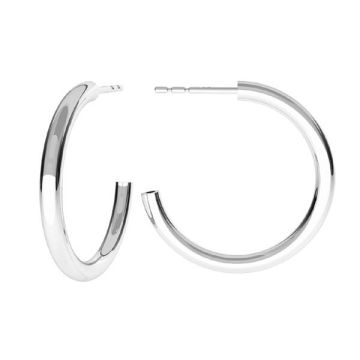 Semicircular earrings, sterling silver 925, KL-230