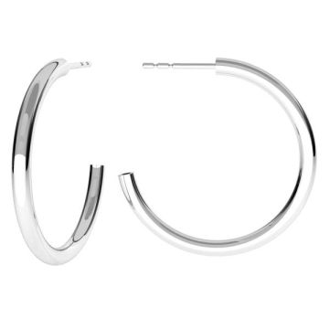 Semicircular earrings, sterling silver 925, KL-240