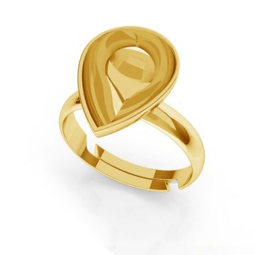 Ring base for Pear Fancy stones OKSV 4320 MM 14 UNIVERSAL RING*24K - Gold Plated - 0,4 µm