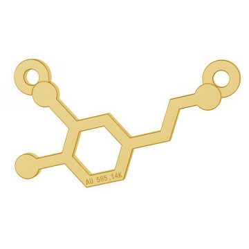 Dopamine chemical formula pendant gold 14K, LKZ-06062 - 0,30*Gold AU 585, 14K