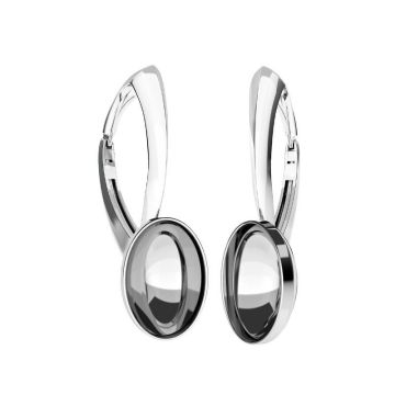 Sterling silver leverback earrings Swarovski base, OKSV 4120 MM 8,00 BA1