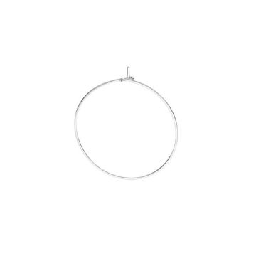 Wire beading hoops 22mm, sterling silver, BZ 13 0,8x20 mm