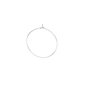 Wire beading hoops 20mm, sterling silver, BZ 14 0,8x18 mm