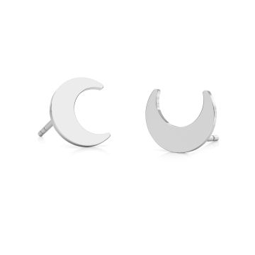 Moon earrings, sterling silver 925, LK-2296 KLS - 0,50