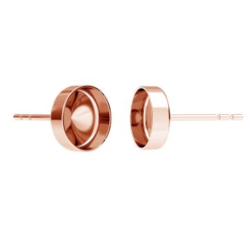 Round earrings for resin, sterling silver 925, KLS FMG-R 1,8x7 mm*18K - Rose Gold Plated - 0,4 µm