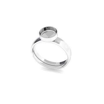 Round universal ring, resin base, sterling silver 925, U-RING FMG-R 1,8x7 mm