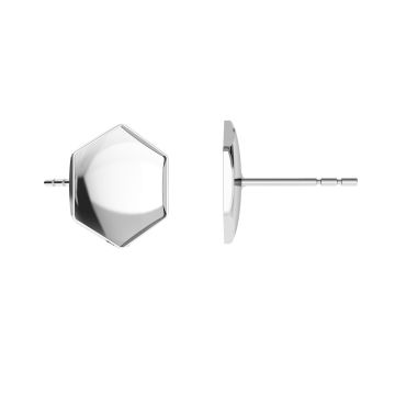 Earrings setting for Hexagon*sterling silver 925