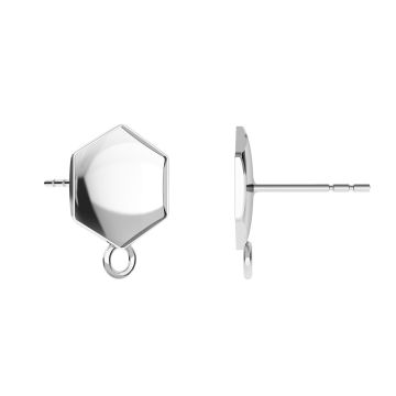 Earrings setting for Hexagon*sterling silver 925