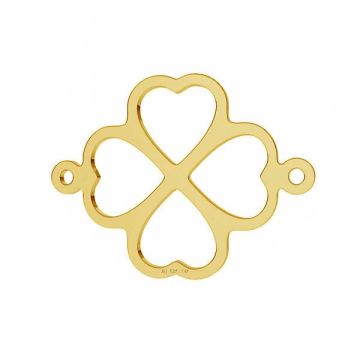 Clover pendant connector*gold AU 585 14K*Gold AU 585, 14K