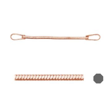 Short chain - Snake*sterling silver 925*18K - Rose Gold Plated - 0,4 µm