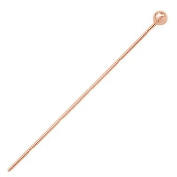 Spilli con sfera 3mm*argento sterlina 925*18K - Placcato oro rosa - 0,4 µm
