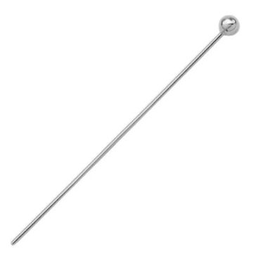 Spilli con pallina da 3mm*argento sterlina 925*RH - Rodiato bianco