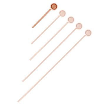 Spilli con sfera 4mm*argento sterlina 925*18K - Placcato oro rosa - 0,4 µm