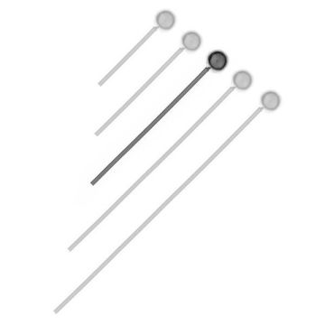 Spilli con pallina da 4mm*argento sterlina 925*RH - Rodiato bianco
