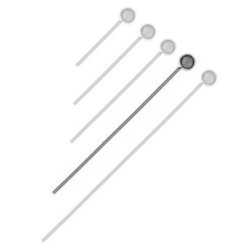 Spilli con sfera da 4 mm*argento sterling 925*PT - Placcato in platino