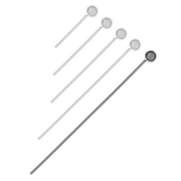 Spilli con sfera da 4 mm*argento sterling 925*PT - Placcato in platino