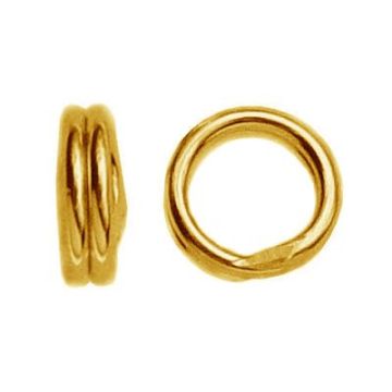 Argollas dobles*plata de ley 925*18K - Ba?o de Oro Amarillo Claro - 0,4 µm