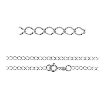 Rombo-Kette*Sterlingsilber 925*PT – platiniert