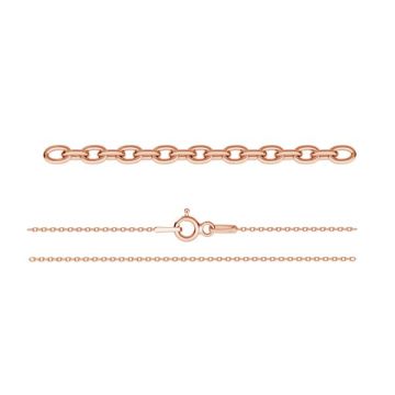 Bracciale ancora catena*argento sterlina 925*18K - Placcato oro rosa - 0,4 µm