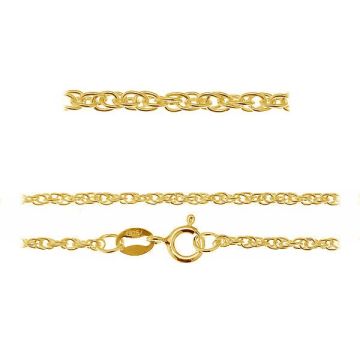 Bracciale ancora catena*argento sterlina 925*24K - Placcato Oro - 0,4 µm