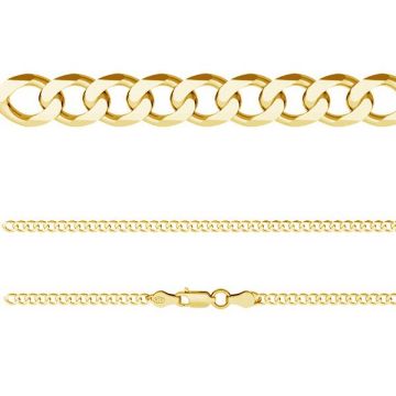 Bracciale barbazzale 0,3 cm*argento sterlina 925*18K - Placcato oro giallo chiaro - 0,4 µm