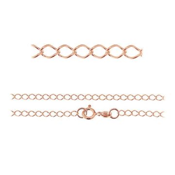 Bracciale Rombo*argento sterlina 925*18K - Placcato oro rosa - 0,4 µm