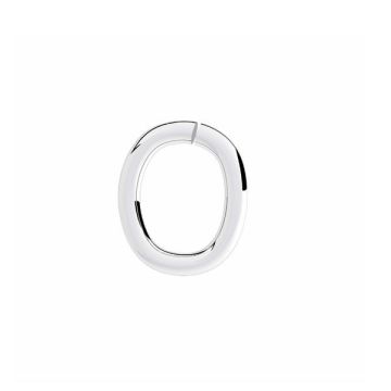 Anillo de engarce abierto ovalado*plata de ley*PT - Chapado en platino