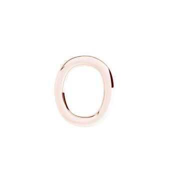 Argolla ovalada soldada*plata de ley*18K - Chapado en Oro Rosa - 0,4 µm