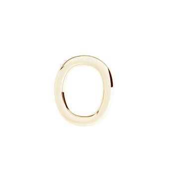 Argolla ovalada soldada*plata de ley*18K - Chapado en Oro Amarillo Claro - 0,4 µm